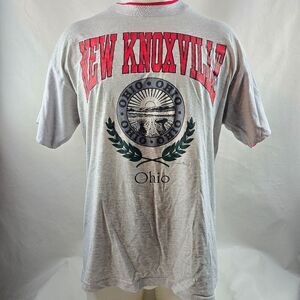 New Knoxville Ohio T Shirt Mens Large Grey Vintage Signal Sport Graphic Tee Crew
